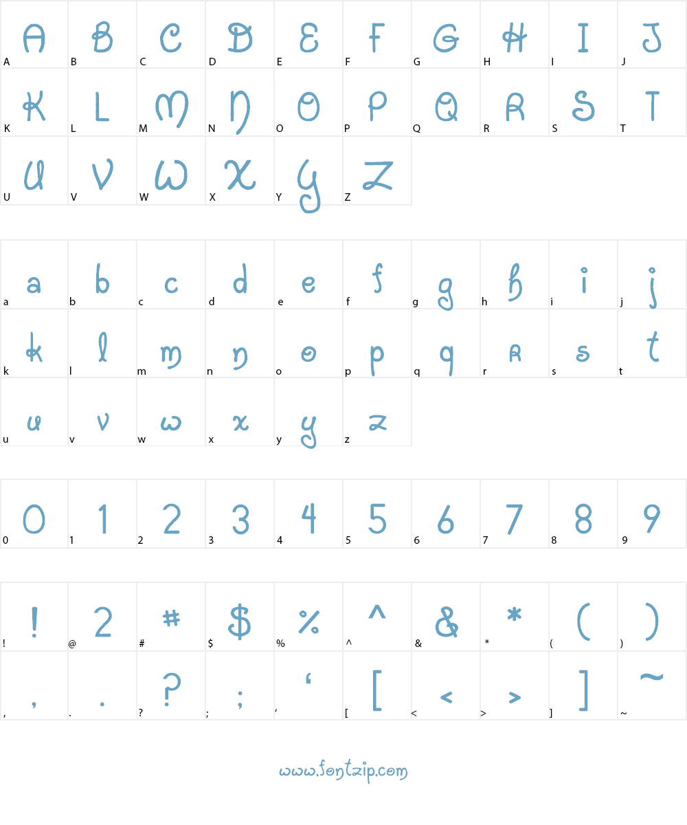 JI Starfish Font Character